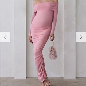 Bumpsuit Off The Shoulder Soft Mesh Dress